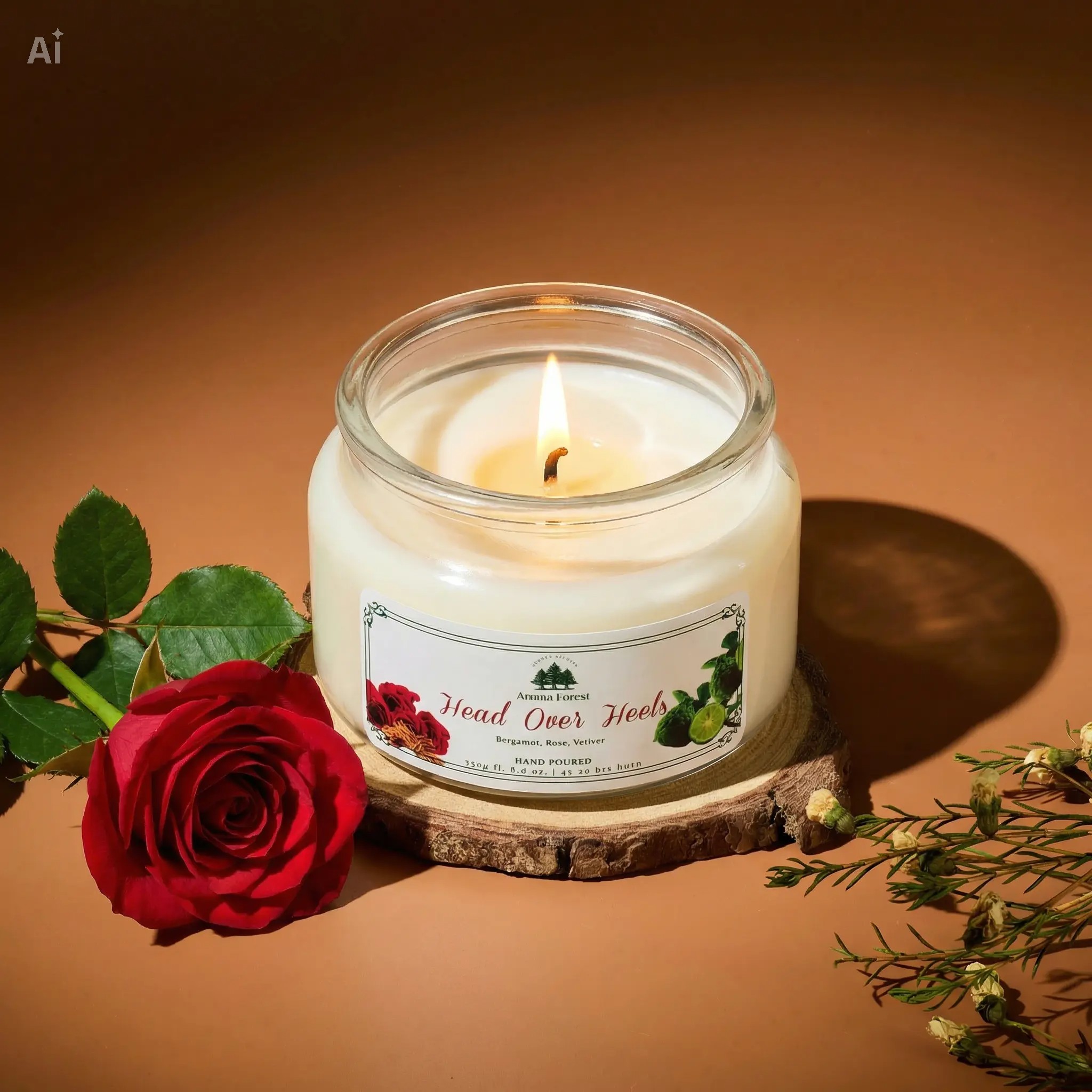 Nến Thơm Cao Cấp Aroma Forest 250g- Hương cam bergamot Headoverheels