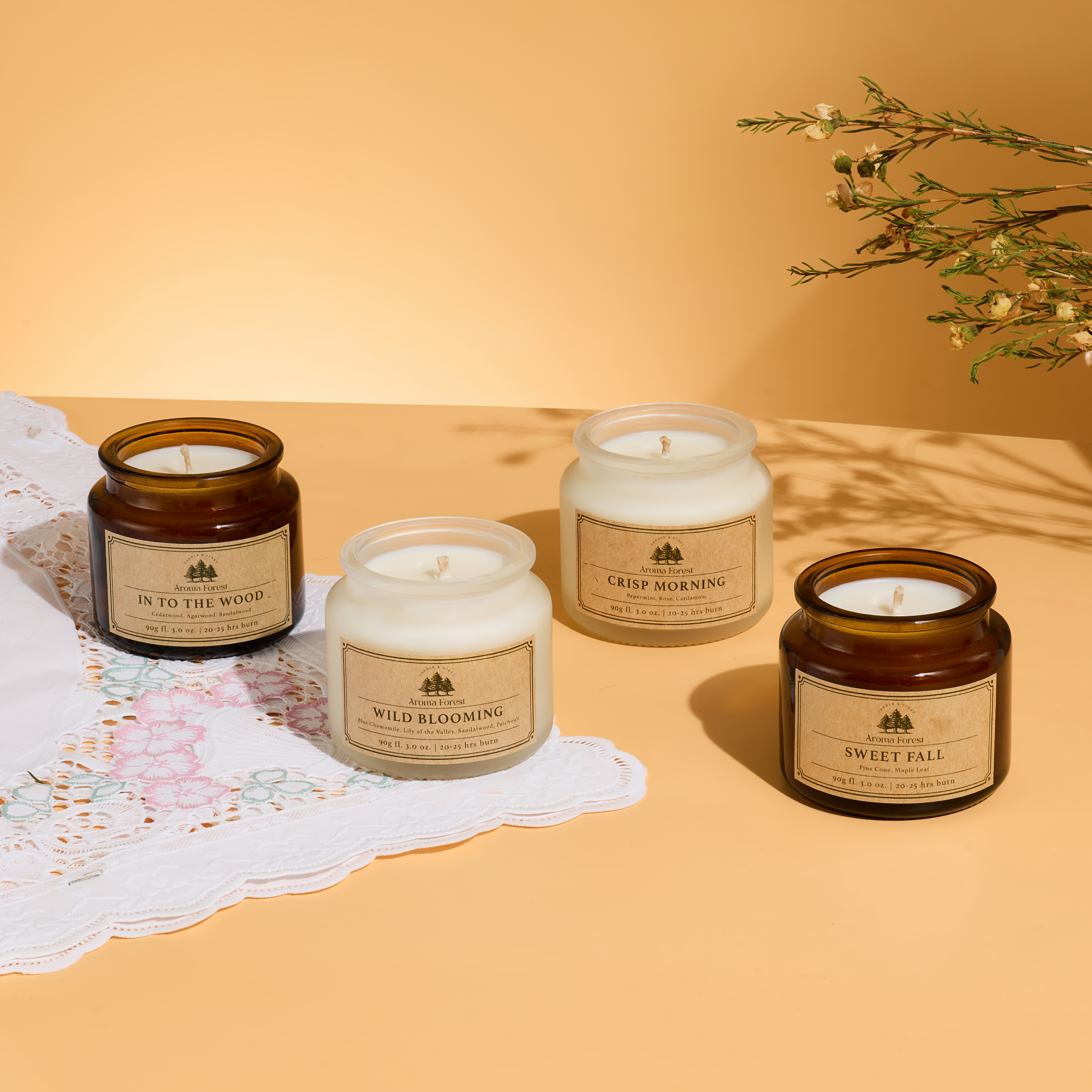 Nến Thơm Cao Cấp Aroma Forest 90g- Hương gỗ into the wood