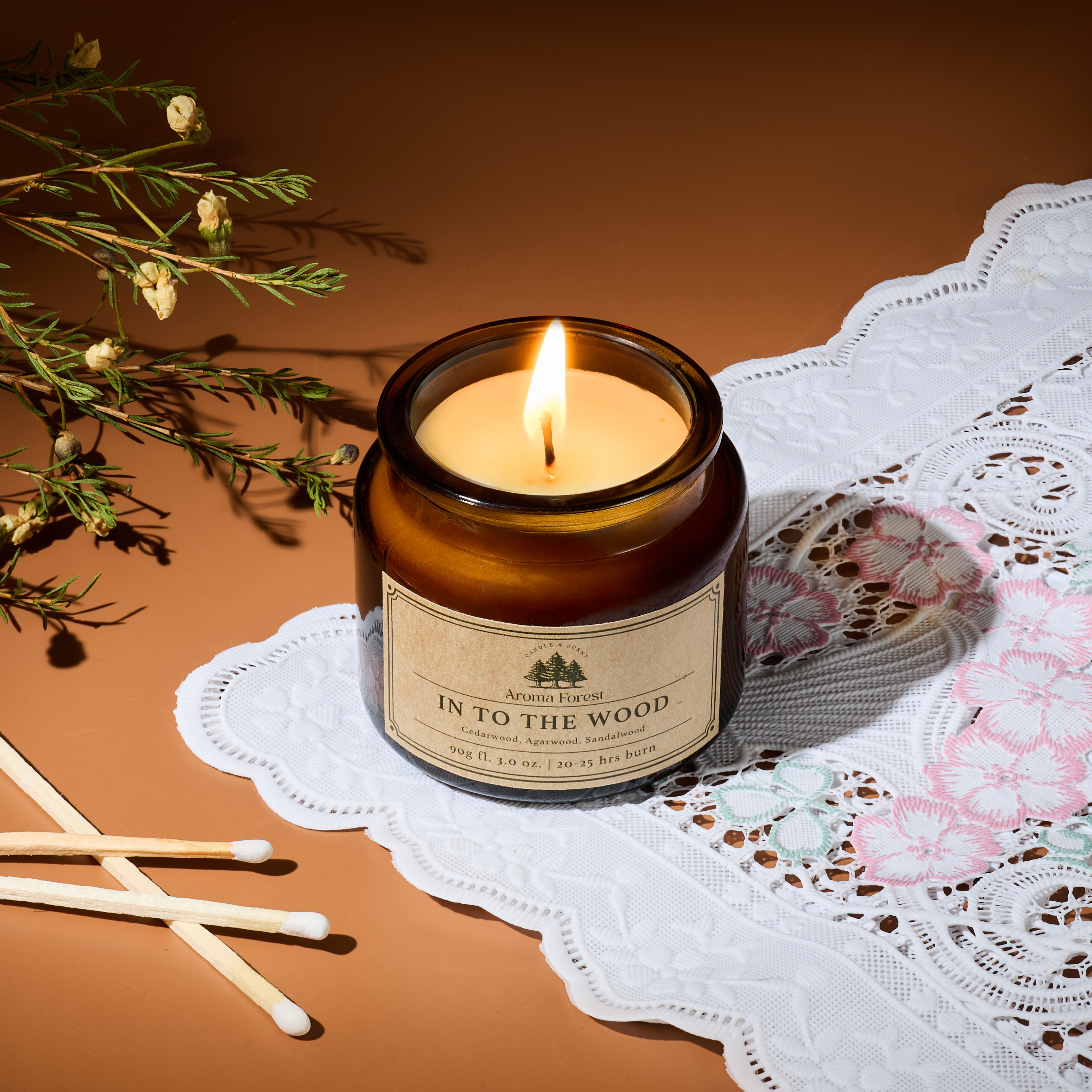 Nến Thơm Cao Cấp Aroma Forest 90g- Hương gỗ into the wood