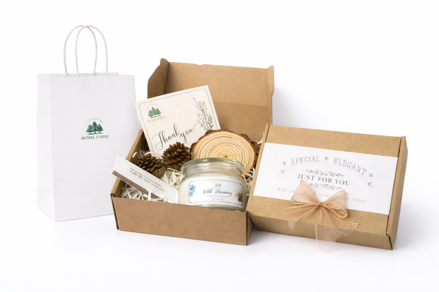 Set Quà tặng 01 nến thơm Aroma Forest 250g nhiều mùi hộp nSet Quà tặng 01 nến thơm Aroma Forest 250g nhiều mùi hộp nắp cài trang trí nơ, quả thôngắp cài trang trí nơ, quả thông